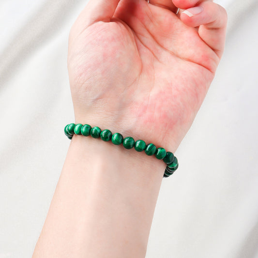 Natural Malachite Bracelet Green Hand String Fashion Jewelry Gift for Men and Women