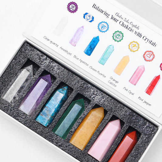 Crystal agate jade combination suit crystal point 4-5cm