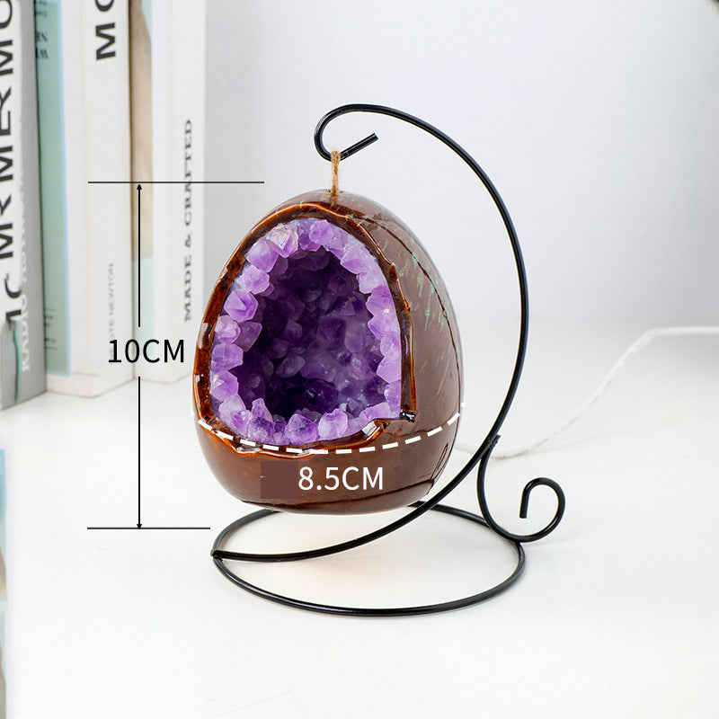 Amethyst Cluster Dinosaur Egg Natural Crystal Healing
