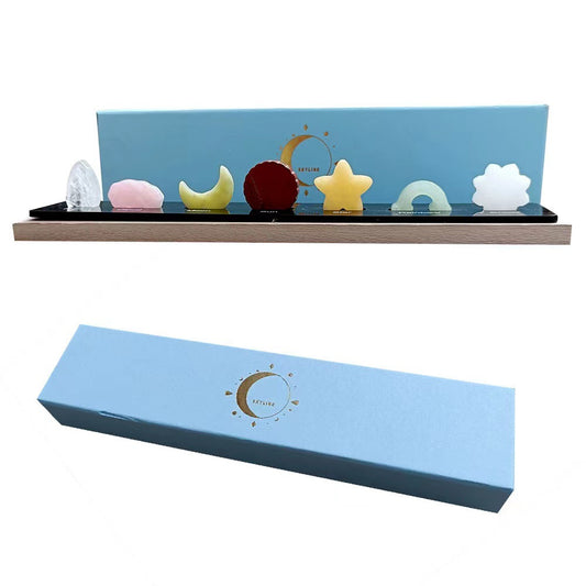 Free shipping Sky Mirror Seven Natural Phenomenon Weather Crystal Stone Desktop Ornament