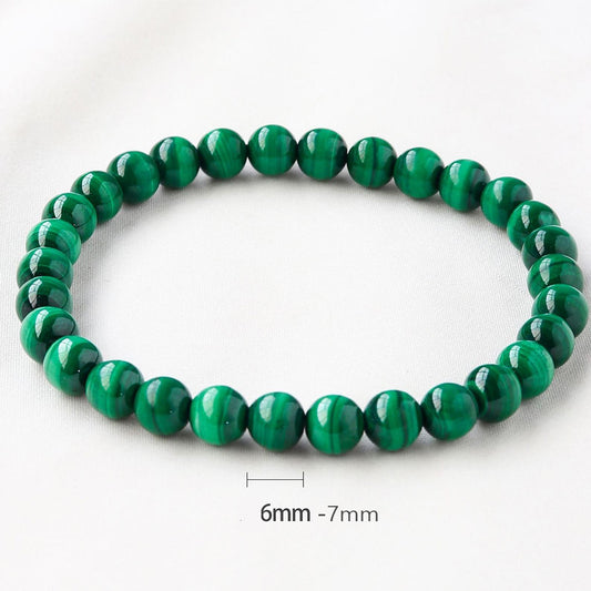 Natural Malachite Bracelet Green Hand String Fashion Jewelry Gift for Men and Women