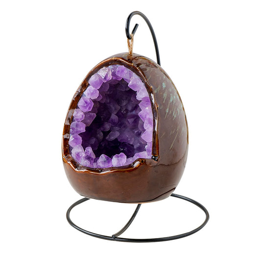 Amethyst Cluster Dinosaur Egg  Natural Crystal Healing