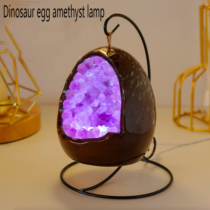Amethyst Cluster Dinosaur Egg  Natural Crystal Healing