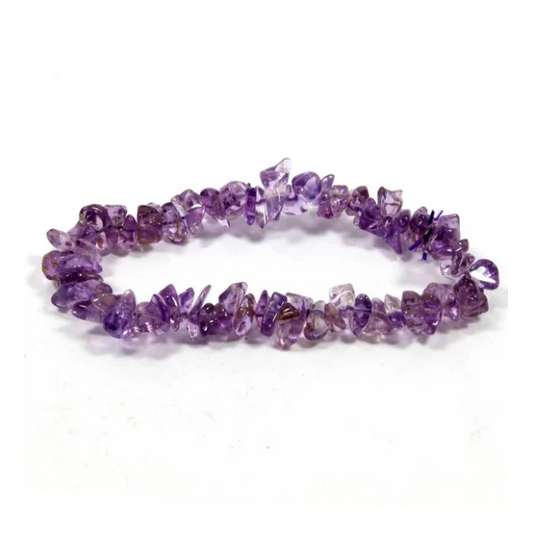 Amethyst Stone Chip Bracelet